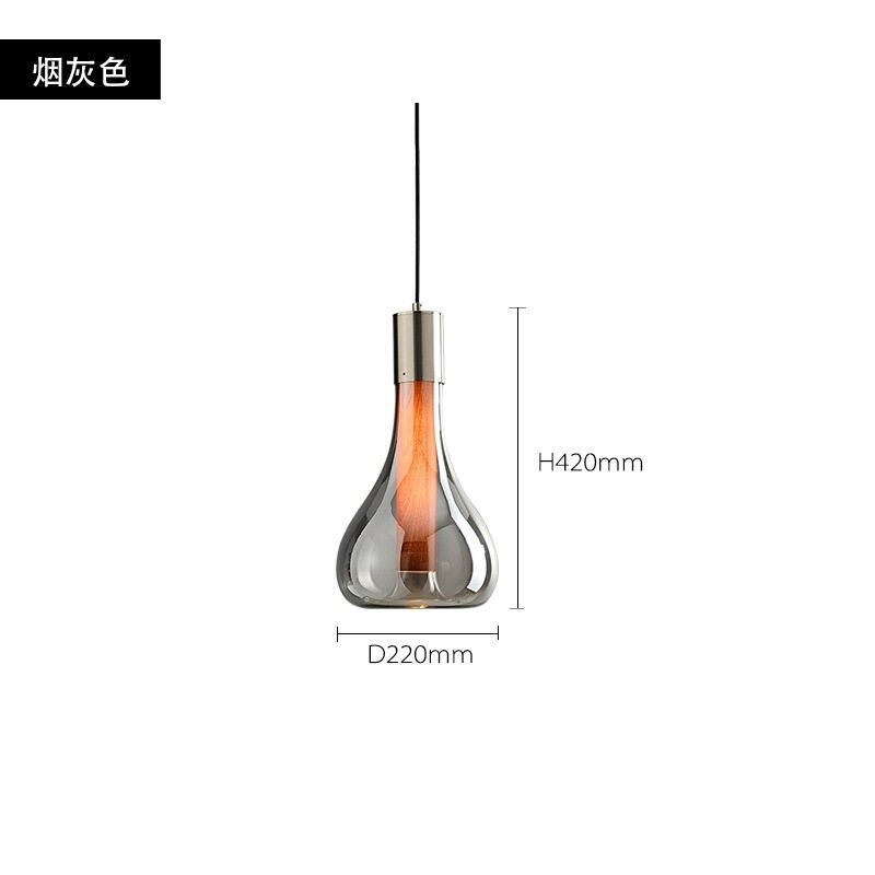 设计师包厢装饰法式卧室床头样板房餐厅创意圆形酒吧玻璃吊灯|undefined