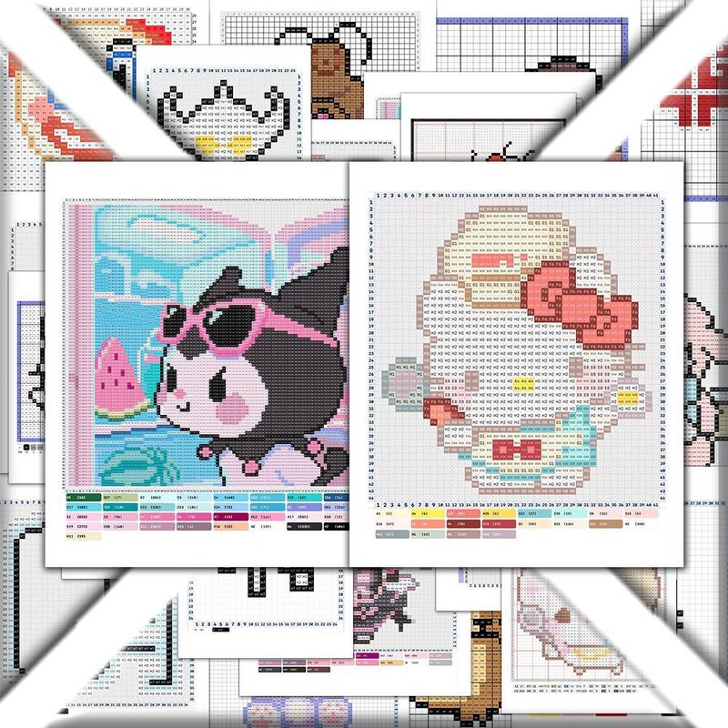 Large Sheets of Peg Bead Stickers, Peg Bead Material Reference Drawings, Various Cartoon Cute Abstract Peg Bead Drawings, Self-Adhesive Stickers Large Sheets of Peg Bead Stickers, Peg Bead Material Reference Drawings, Various Cartoon Cute Abstract Peg Bead Drawings, Self-Adhesive Stickers