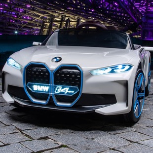 BMW children's electric car four-wheel drive car boys and girls children with remote control toy car sittable baby stroller