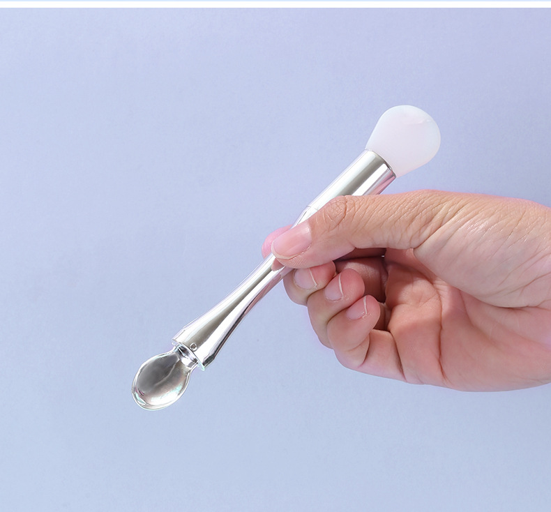 LMLTOP electroplated mask brush with spoon, dual-head, dual-purpose, mud film application, film mixing brush, mask stick TOP-056 undefined