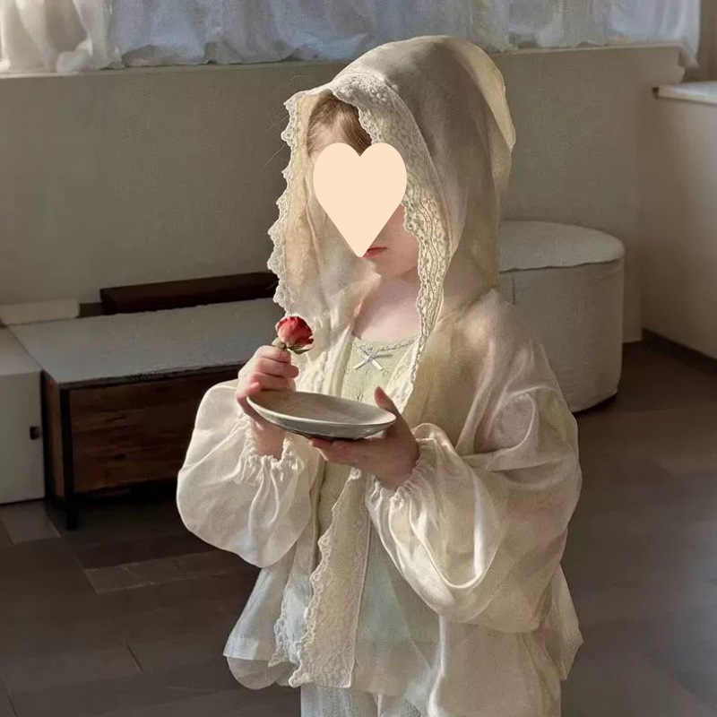 살구 베이지 자외선 차단 의류