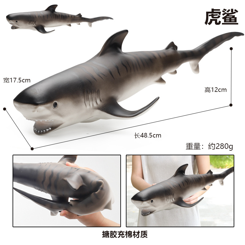 Dolphin, animales marinos, grandes juguetes de tiburón, juguetes de goma suave de simulación, juguetes para niños, modelos de ballenas del mundo submarino al por mayor