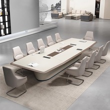 创意烤漆会议桌长桌简约现代长条桌会议室时尚大中型洽谈桌椅组合