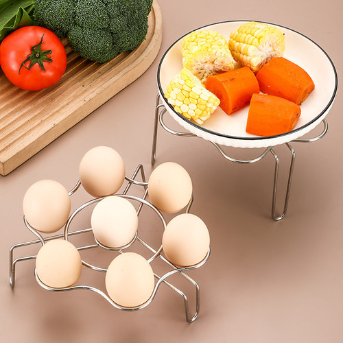 Steaming rack flower-shaped stainless steel steaming grid household kitchen multi-purpose steaming tray water rack steamed egg rice cooker inner vegetable rack