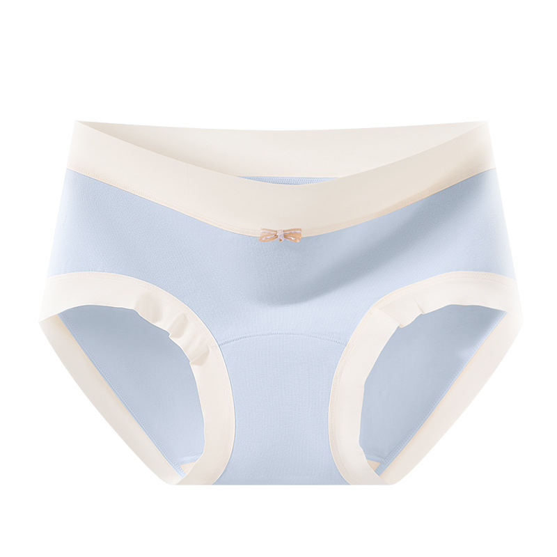 Una entrepierna de algodón para niñas de algodón de clase A entrepierna larga color de contraste cintura media sin costuras deportes transpirables 10A entrepierna antibacteriana ropa interior de mujer