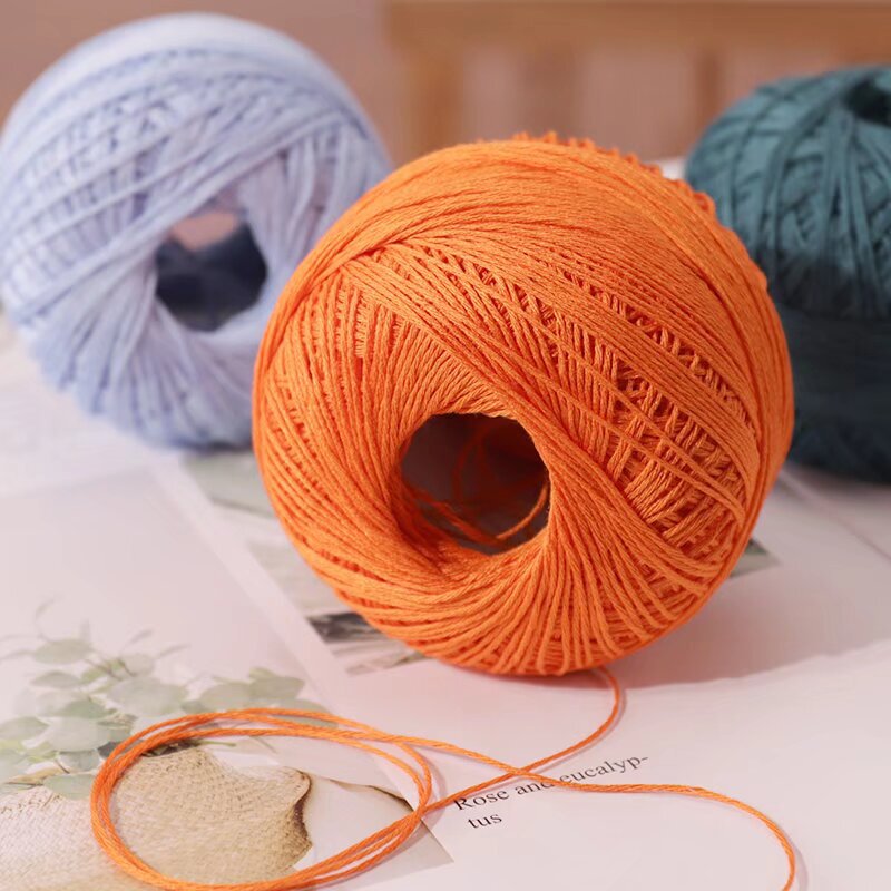 No. 6 cotton and linen lace thread hand-woven thread pure cotton medium-thin crochet DIY material bag children's sweater crochet thread