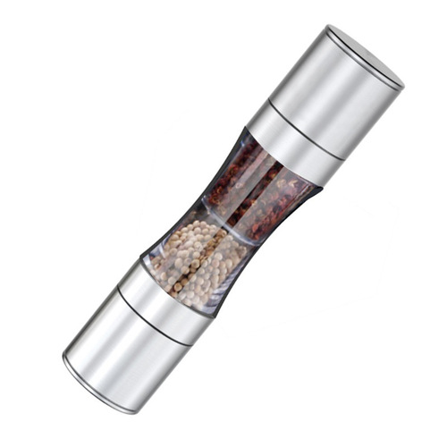Two-in-one 304 double-head stainless steel pepper grinder Amazon sea salt spice manual seasoning bottle grinding bottle