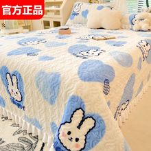 牛奶绒夹棉床单三件套珊瑚绒铺床盖毯防滑加厚榻榻米床罩加绒炕盖