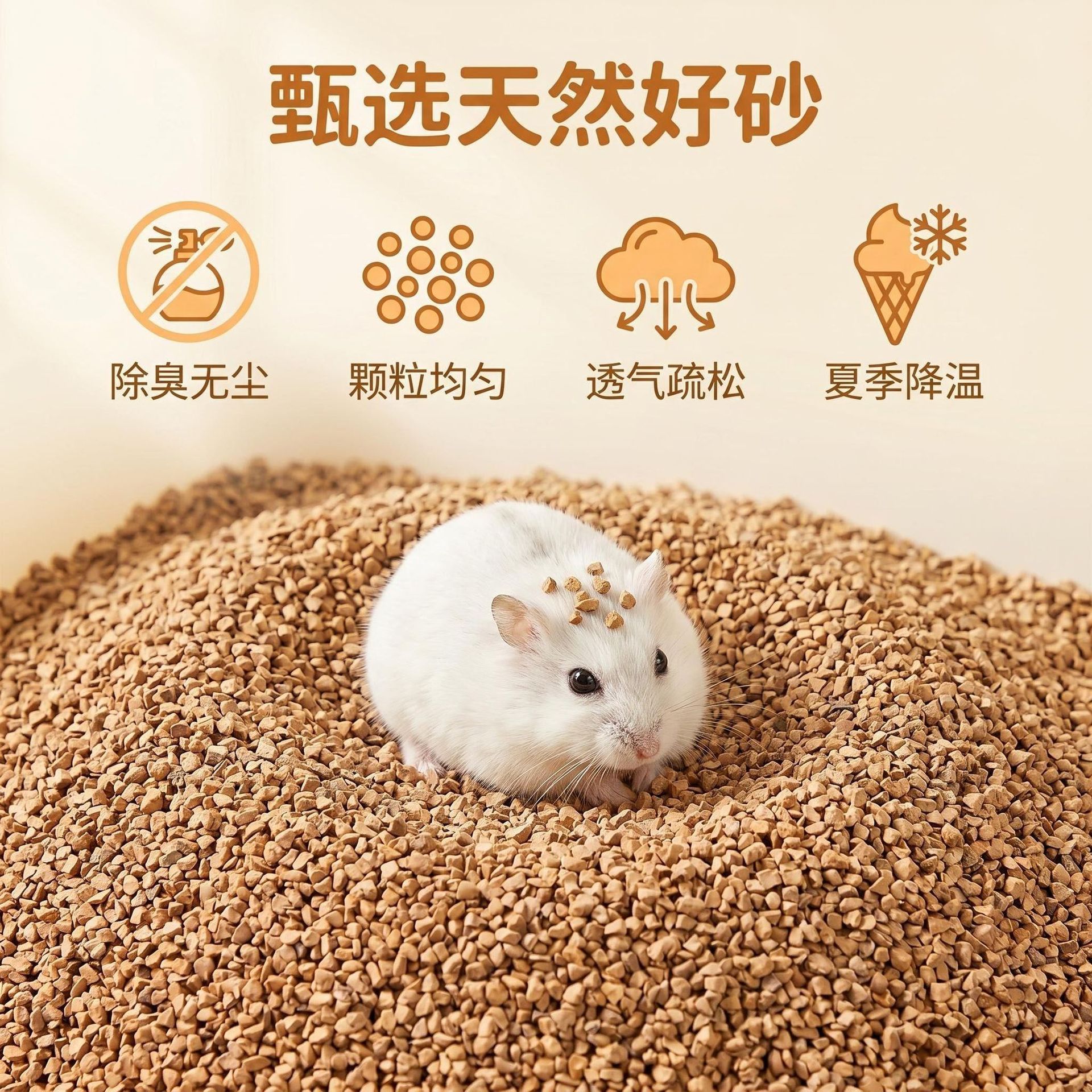 生物酶核桃砂垫料除臭降温无尘芦丁鸡仓鼠金丝熊