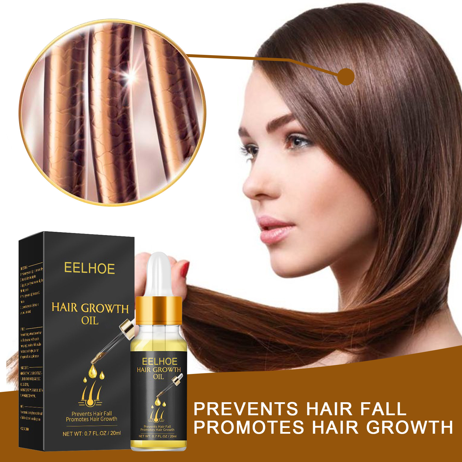 EELHOE Thick Hair Essence Ulei puternic de balsam pentru păr, netezește și hidratează părul, soluție nutritivă pentru păr gros_voghion.com