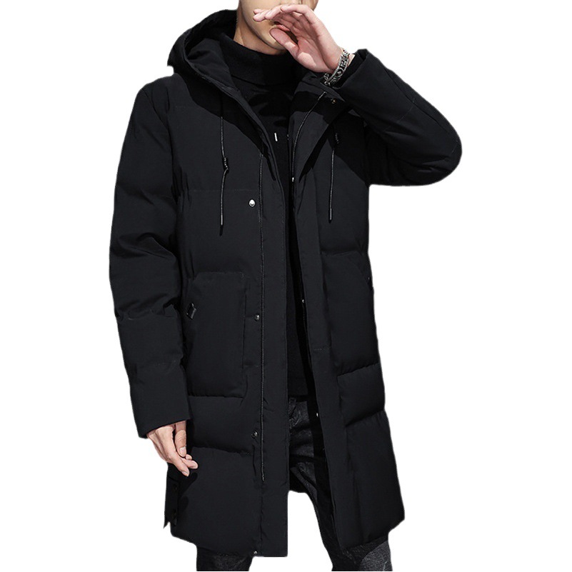 Abrigo de algodón, talla extra grande, chaqueta de invierno cálida para hombre de exportación, chaqueta acolchada de algodón grueso, nuevo abrigo de algodón de longitud media, ropa de hombre de moda