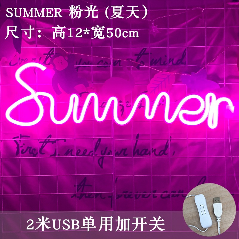 LED flamenco luz modelado luz ins cactus nube de neón luz de neón Luna luz de la decoración