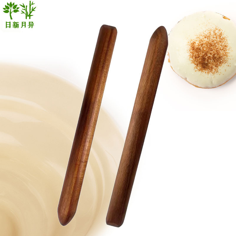 Cross-Border Acacia Wood Dough Mixer Beech Wood Manual Egg Beater Wooden Mixing Tool Kitchen Supplies