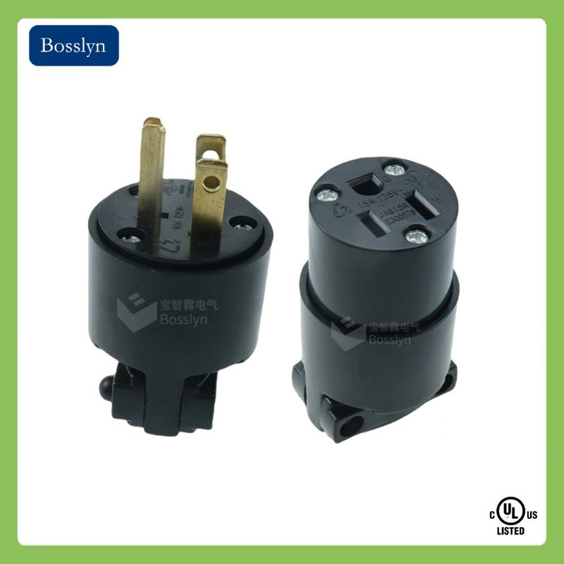 NEMA 5-15美标工业插头插座 UL认证美规电源插头 15A 125V