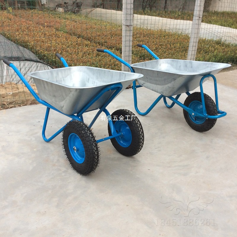 独轮小推车工地农用沙土建筑翻斗垃圾搬运花园人力双轮手推车包邮