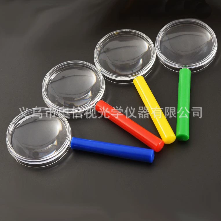 40 мм цветной ручной лупы прозрачный безрамный детский лупа подарок