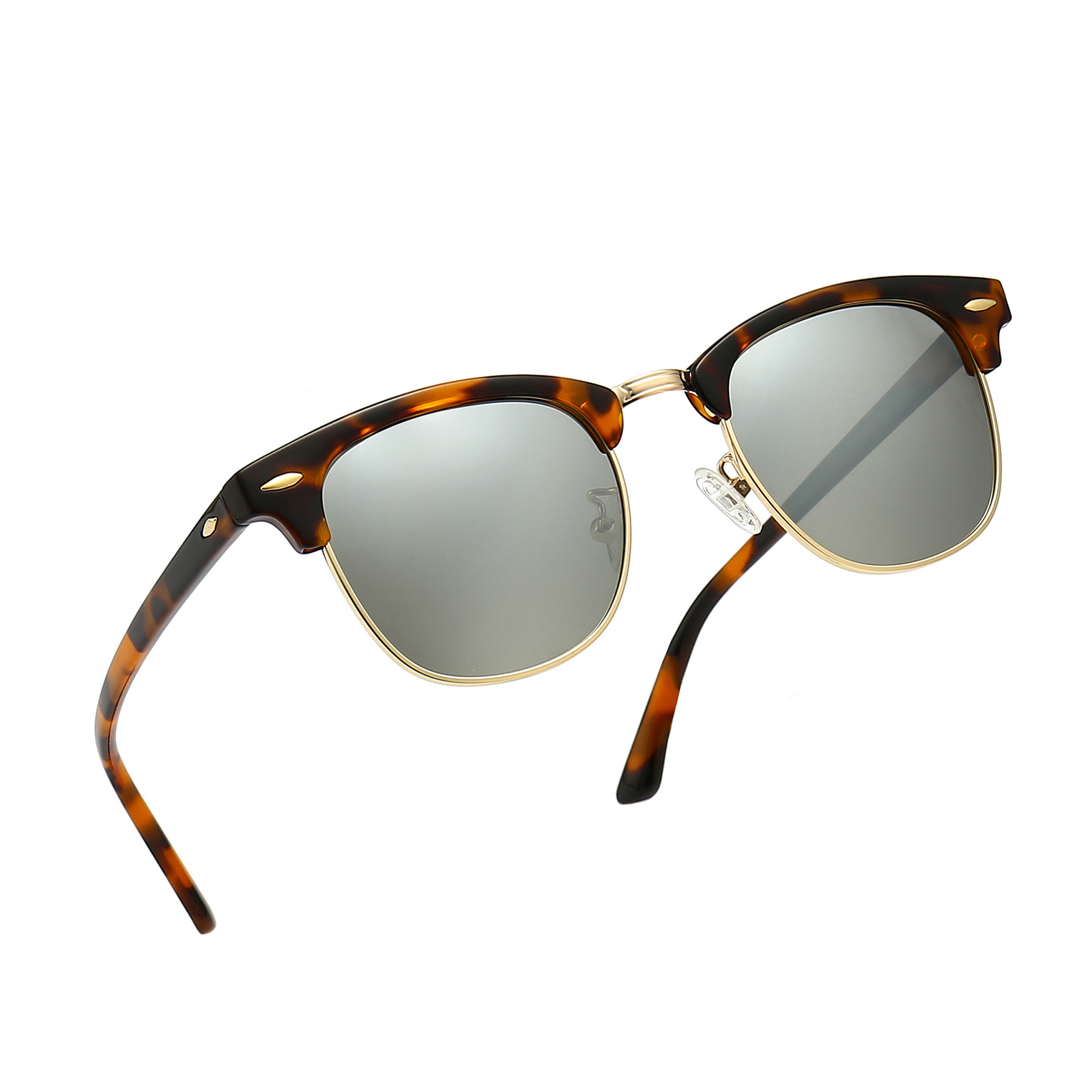 2022新款半框时尚小米钉偏光宝丽来太阳镜女时尚墨镜男骑行太阳镜