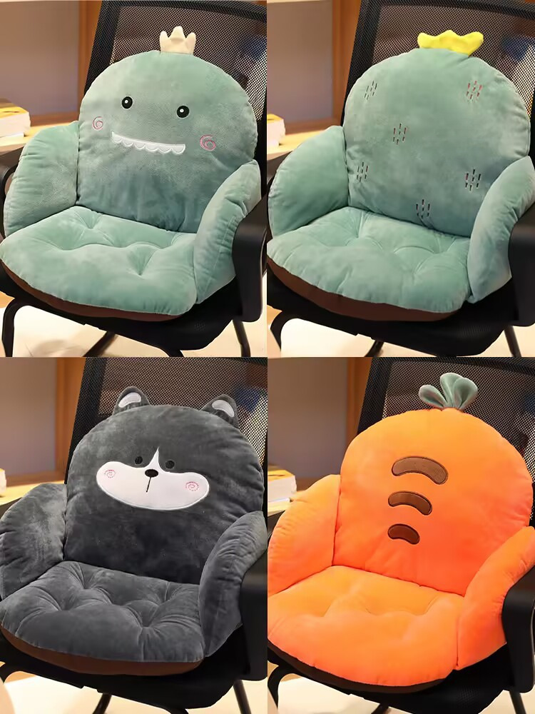 坐垫靠背一体学生宿舍屁垫办公室久坐座垫座椅靠垫护腰靠背椅子垫