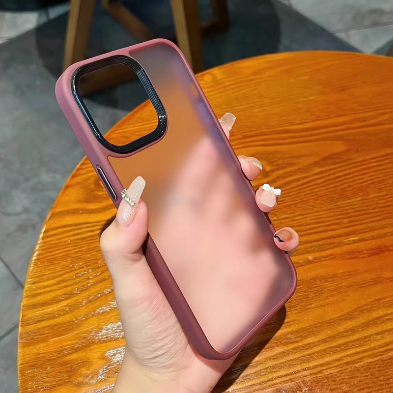 Apple 17用肌触りの良いスマホケース、つや消し半透明iPhone16指紋防止15ProMax保護ケースXr|undefined