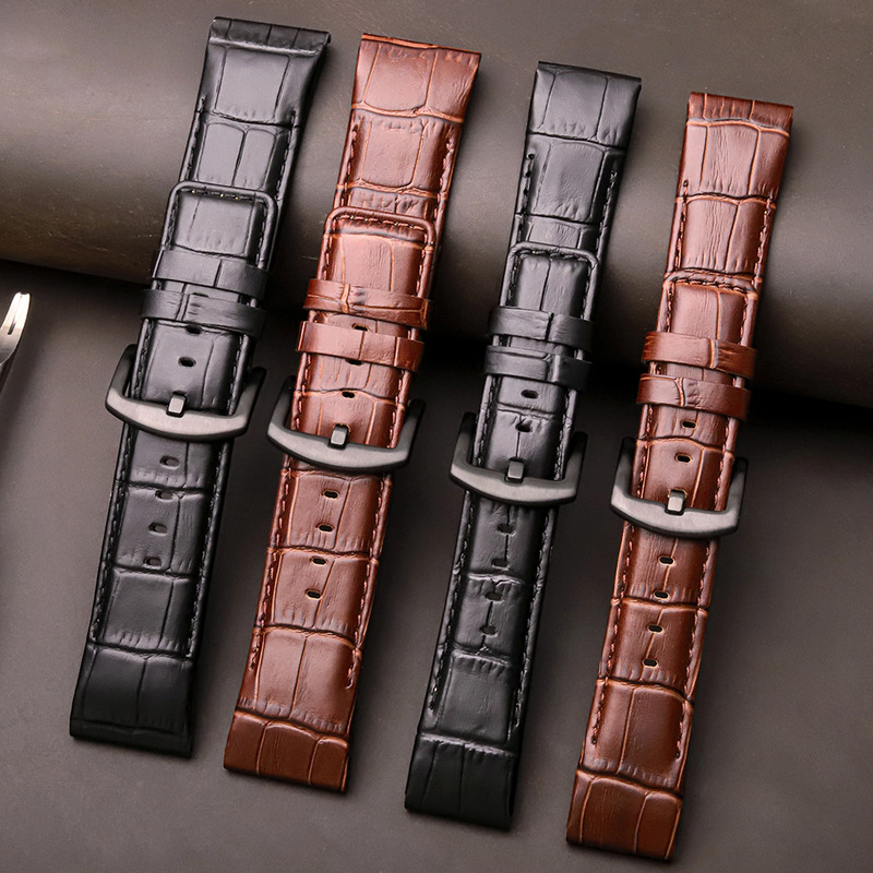 For Jiaming Fenix7X/Fenix5X Watch Leather Strap Quick-release Garmin/Forerunner Instinct