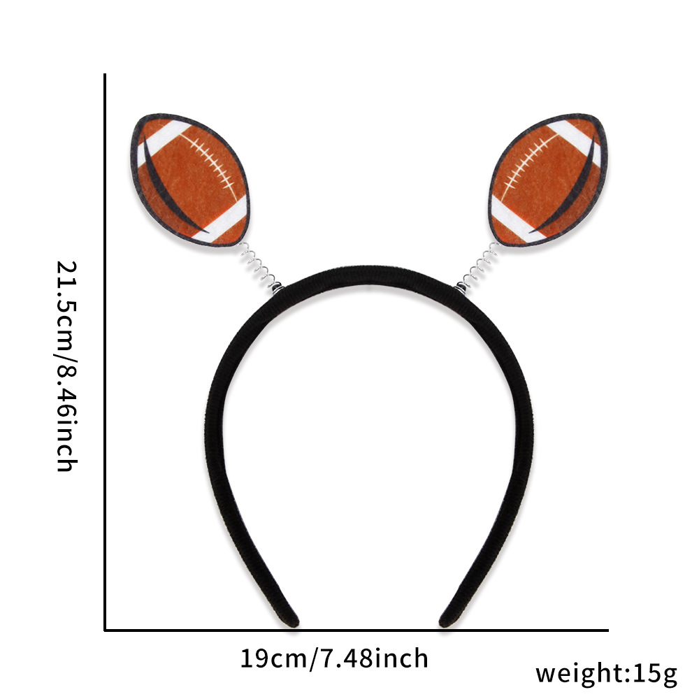 Amazon nuevo Super Bowl rugby diadema footballl americano decoración del partido diadema animar image 6
