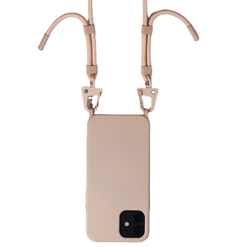 Silicone cross-body strap phone case