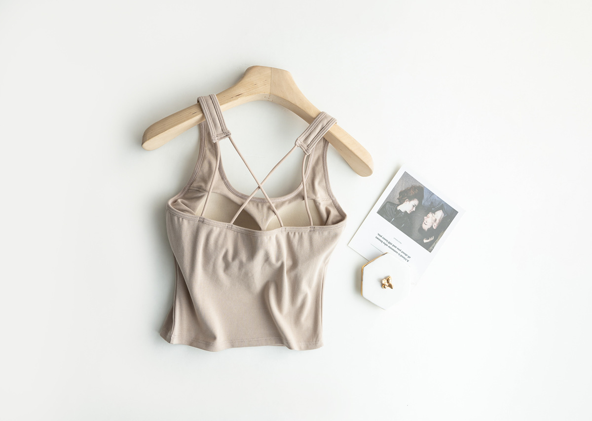 Description Picture 3 of itemWomen Tank Top Backless Top Summer Clothes Sleeveless Corset Top Sexy Outfits Sport Top 2024 New Sports Vest Solid Camis