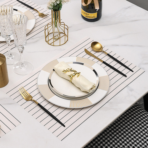 Ins Nordic Style New Ceramic Western Dinner Steak Plate, Creative High-End Dining Table for Restaurant Hotel Showroom