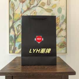 迪桑TE黑色手提袋DESCT专柜服装包装袋迪家冲锋衣鞋子送人礼品袋