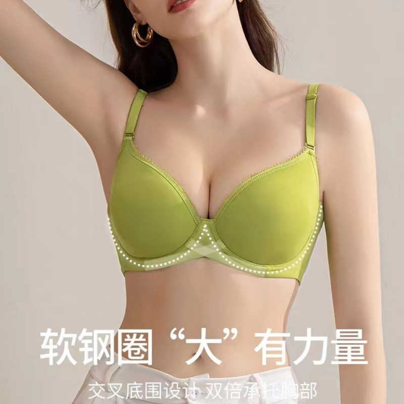 Seamless Underwear for Women, Thin Style, Minimizes Large Busts, Lifts and Supports Side Breasts, Enhances Cleavage, Prevents Sagging, Plus Size Bra for Chubby Women