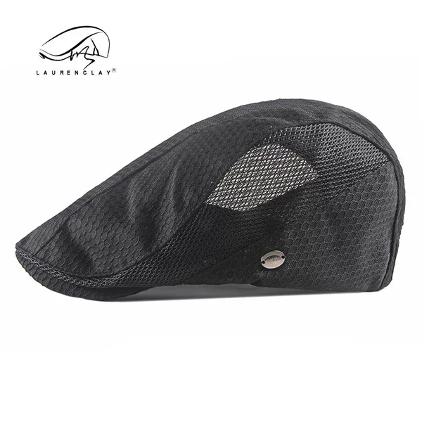 Men's Spring and Summer Sun Protection Sun Hat, British Fashion Hollow Mesh Breathable Beret, Women's Forward Cap