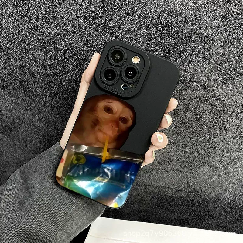 Чехол для iPhone 11–17 (включая Pro/Pro Max), принт обезьяны S677, тонкий защитный чехол