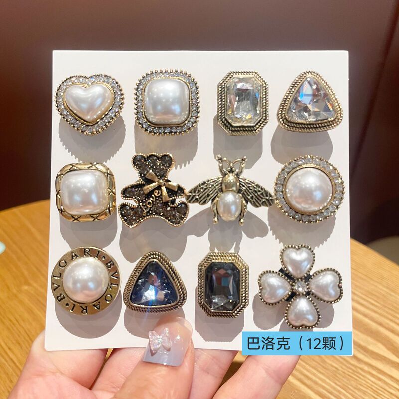 Lost Saturn Kt Cat DIY Metal Retro Baroque Bear Rabbit Hole Shoe Buckle Accessories Decorative Buckle Shoe Flower