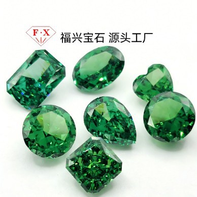 5A Green Zircon Ice Flower Loose Stone Cz Diamond Wuzhou Factory Cross-Border Distribution and Gemstone Craftsmanship