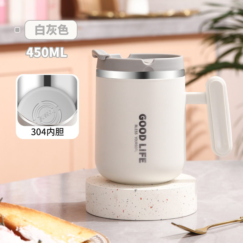 Taza de café de acero inoxidable 304 de doble capa, antiquemaduras, diseño moderno y creativo, suministro directo Yuedisi