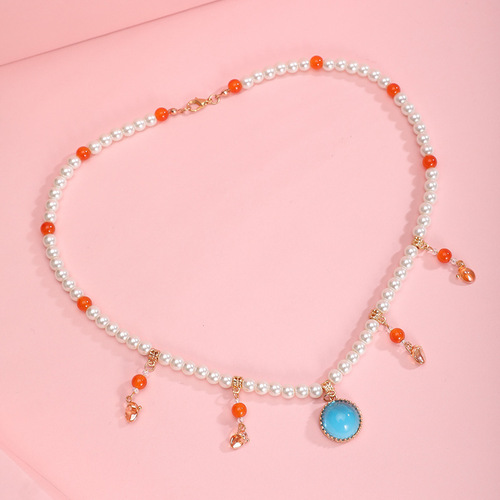 Simple retro derivative Da Qiao necklace ancient style Hanfu soft necklace open collar Tang style accessories 15.9GF049