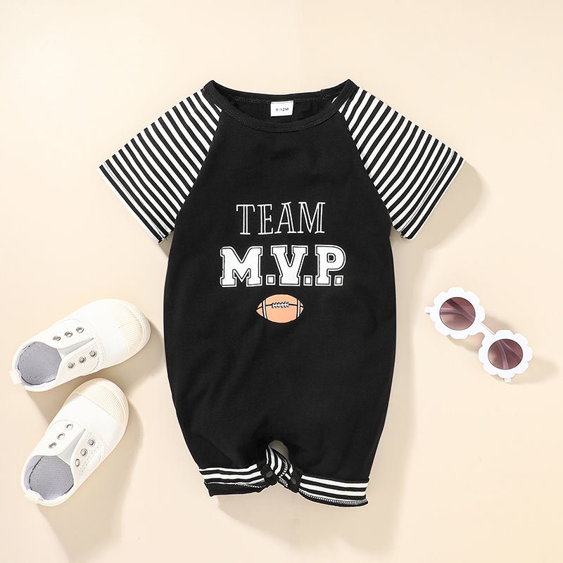 Korean Letter Printing Baby One-piece Children's Clothes Wholesale Nihaojewelry display picture 1