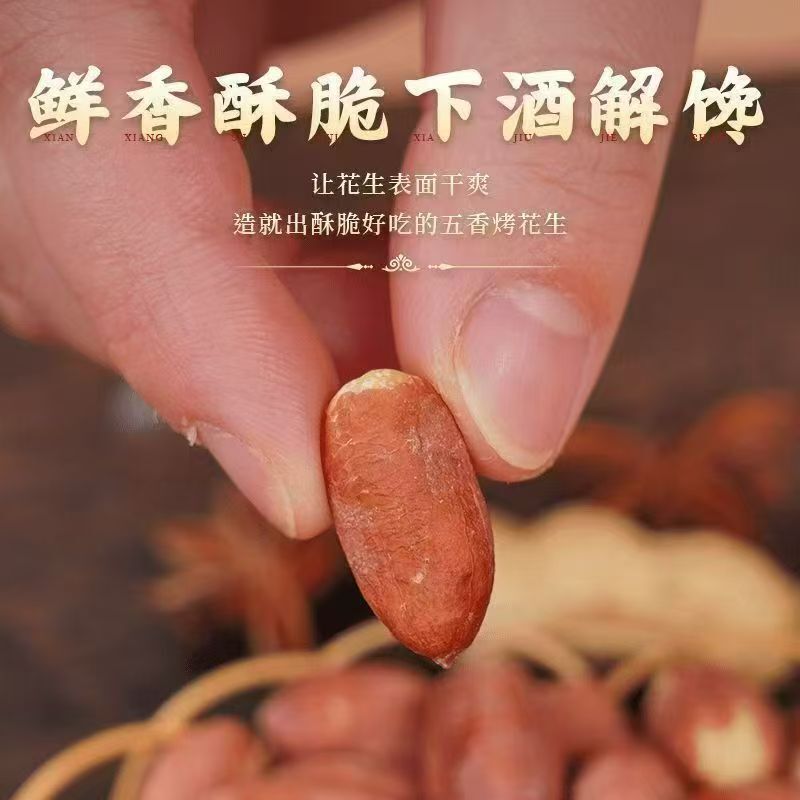 黄芪党参烤花生开袋即食炒货脱油花生米酥脆新货炒货下酒菜代发|undefined