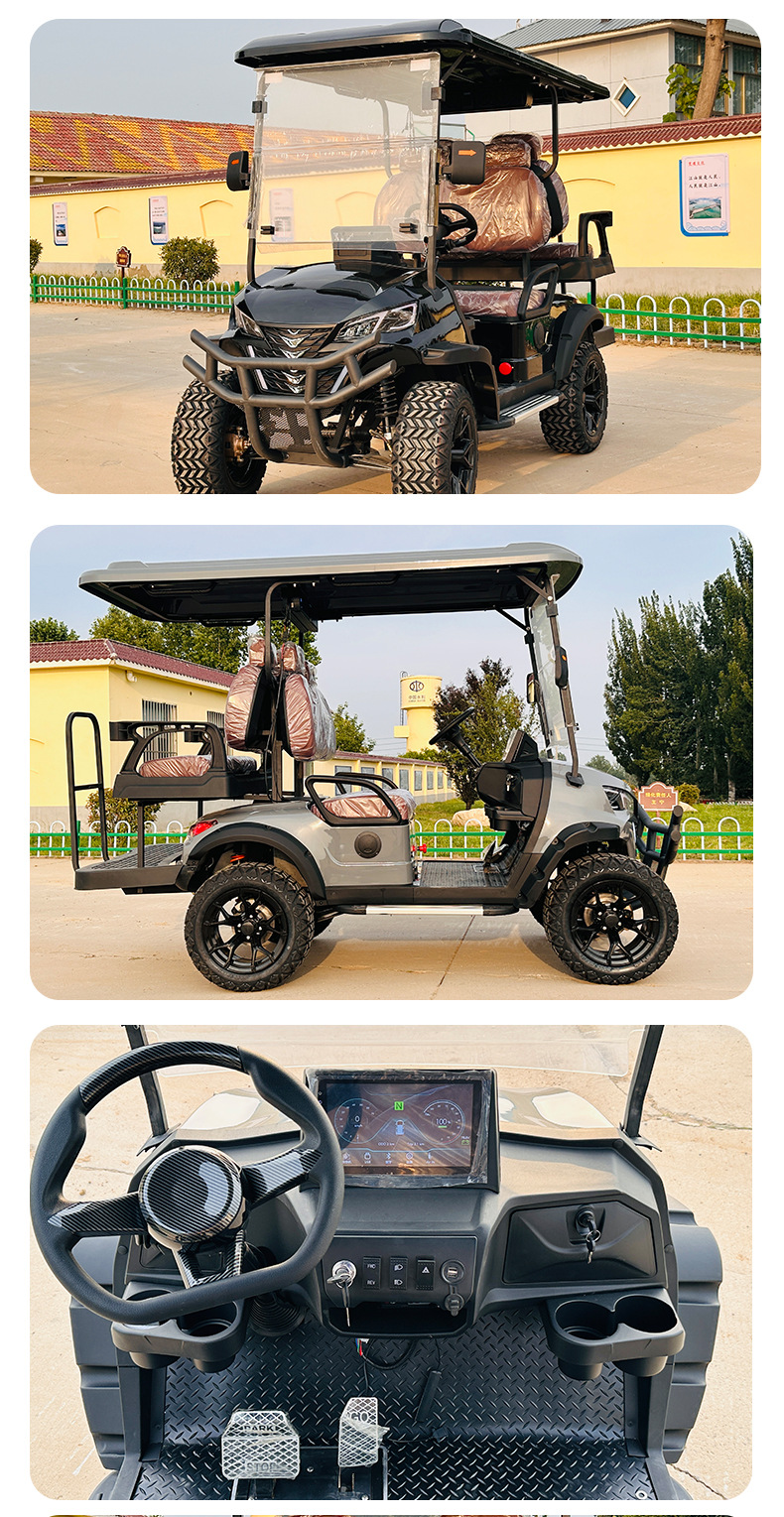 Electric Golf Carts, Sightseeing Vehicles, Tourist Vehicles for Scenic Spots, Hotel Reception Vehicles, Golf Course Off-Road Patrol Vehicles, Export Quality