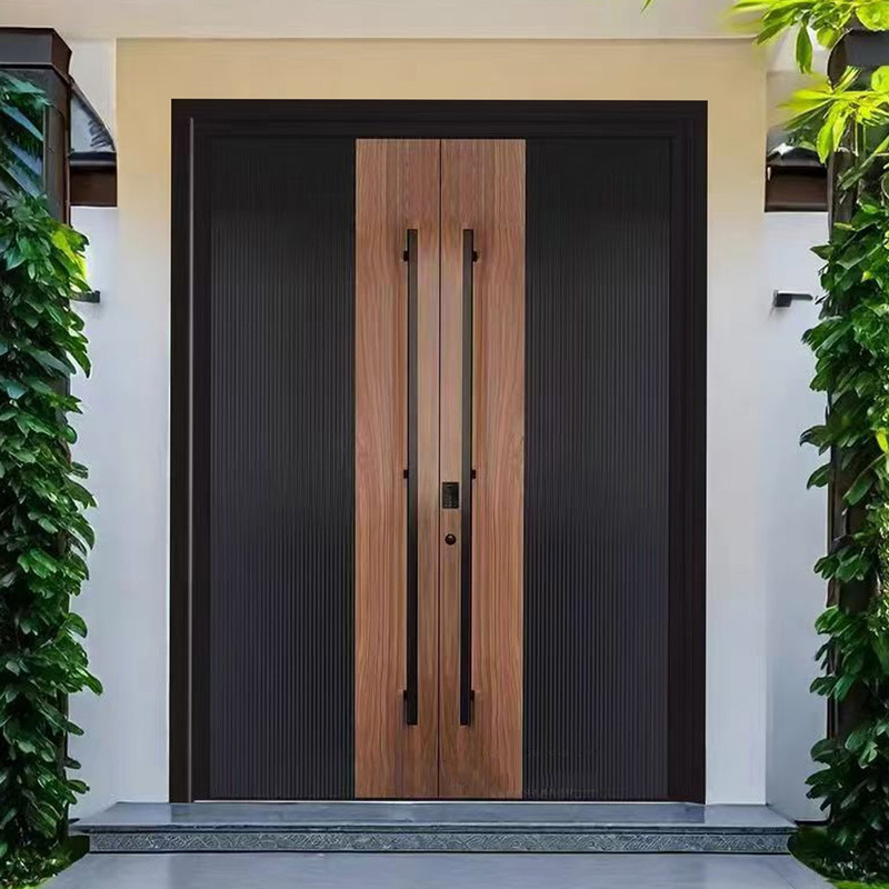 Precision-Cast Aluminum Door, Rural Courtyard House Door, Self-Built House, Home Entrance Door, Anti-Theft Door, Classy Double-Door Door