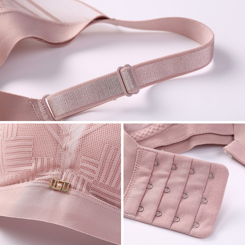 Underwear female sexy girl thin cup big breast slimming bra soft lace comfortable push-up bra