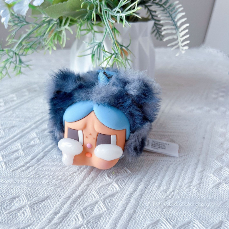 现货新品哭娃CRYBABY豹豹猫猫系列搪胶毛绒挂件钥匙盲盒礼物玩具|undefined