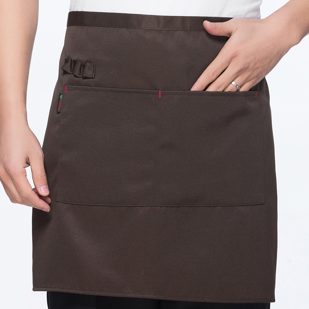 Delantal de Chef, Delantal Corto Unisex para Cocina de Hotel, Cafetería, Camarero, Elegante, Sin Mangas, en Existencia