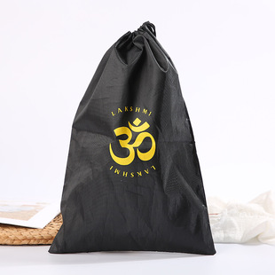 Wholesale black Ding cloth bag jewelry girdle packaging bag wig products clothing storage bag can be printed LOGO