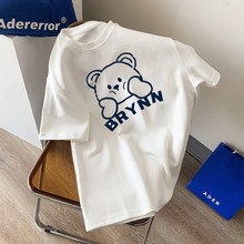 女装T短袖夏季新款白色t恤胖mm大码宽松百搭复古设计感半袖打底衫