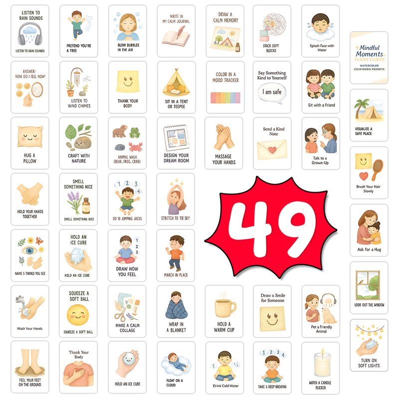 49 Cross-Border Mental Health Self-Motivation Cards, Positive Affirmation Inspirational Cards, Men and Women Encouragement Meditation Cards