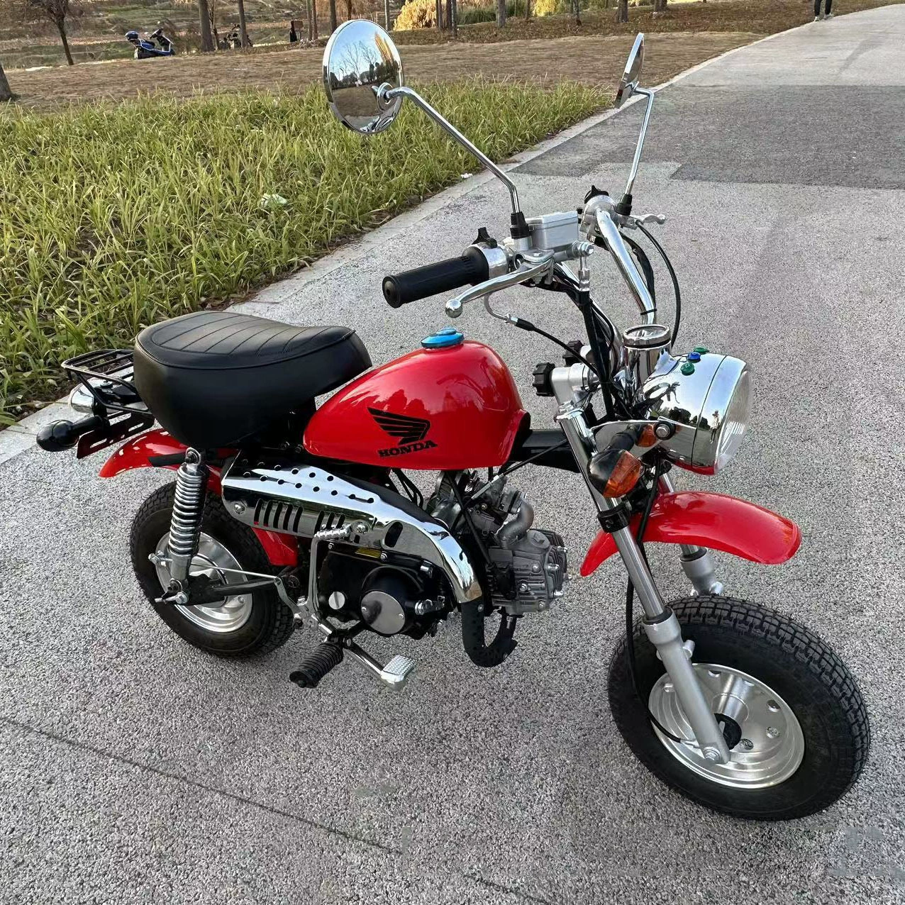 Минимото 70-150cc, двухколёсный мини-мотоцикл для взрослых на бензине, небольшой внедорожник в ретро-стиле для улицы
