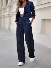 G 72938 Striped Blazer Pants Set ������װ��װ �羳ŷ��