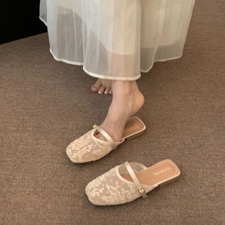 French-style Closed-toe Mules For Women, Summer Outdoor Wear, 2026 New Model, Bohemian Vacation Sty,_vogvips.com