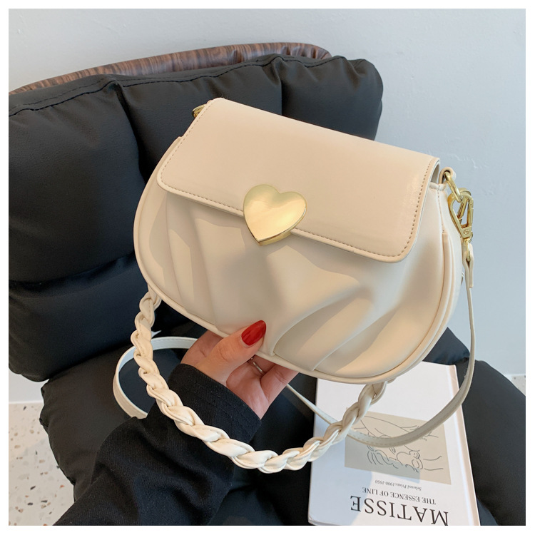 Vente En Gros Coeur Boucle Plier Une Épaule Messager Petit Sac Rond Nihaojewelry display picture 58